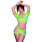 Ensemble haut et short extensible Chilirose — vue principale