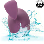 Stimulateur Mod Touch violet dans une éclaboussure d'eau, badge Waterproof IPX7 Submersible.