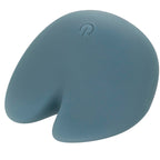 Stimulateur Mod Curve bleu vu de profil, silhouette arrondie sans la fente visible sous cet angle.