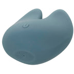 Stimulateur Mod Curve bleu vu de dessous en angle, marquages CE et UKCA gravés près du bouton.