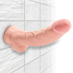 Très grand gode réaliste double densité à ventouse — détail texture surface