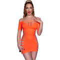 Robe lingerie sans couture seconde peau orange — vue principale