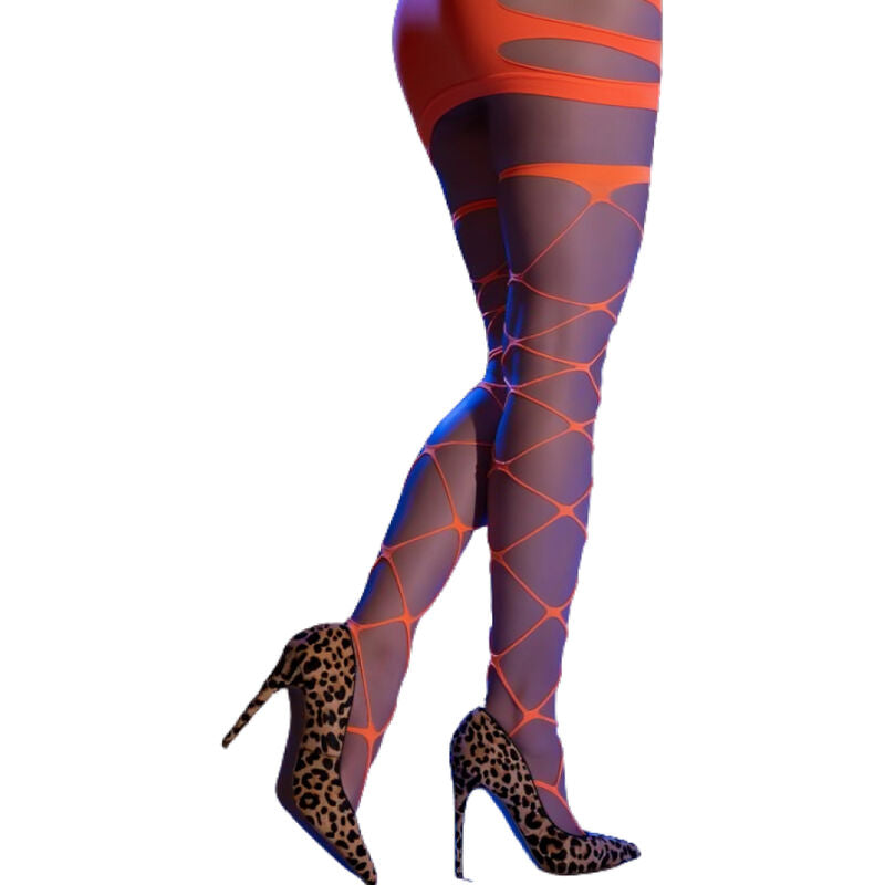 Collants cabaret à grands œillets — vue rapprochée