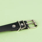Ceinture chaîne en cuir noir — emballage produit
