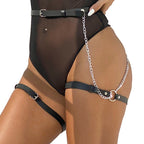 Harnais ceinture en cuir à chaîne pour femme — détail produit