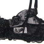 Ensemble lingerie 3 pièces imprimé floral soutien-gorge stri — angle alternatif 2