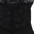 Babydoll dentelle transparente à imprimé floral — angle alternatif 2