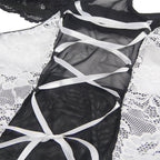 Body transparent sensuelle Subblime noir blanc — vue de dos 2