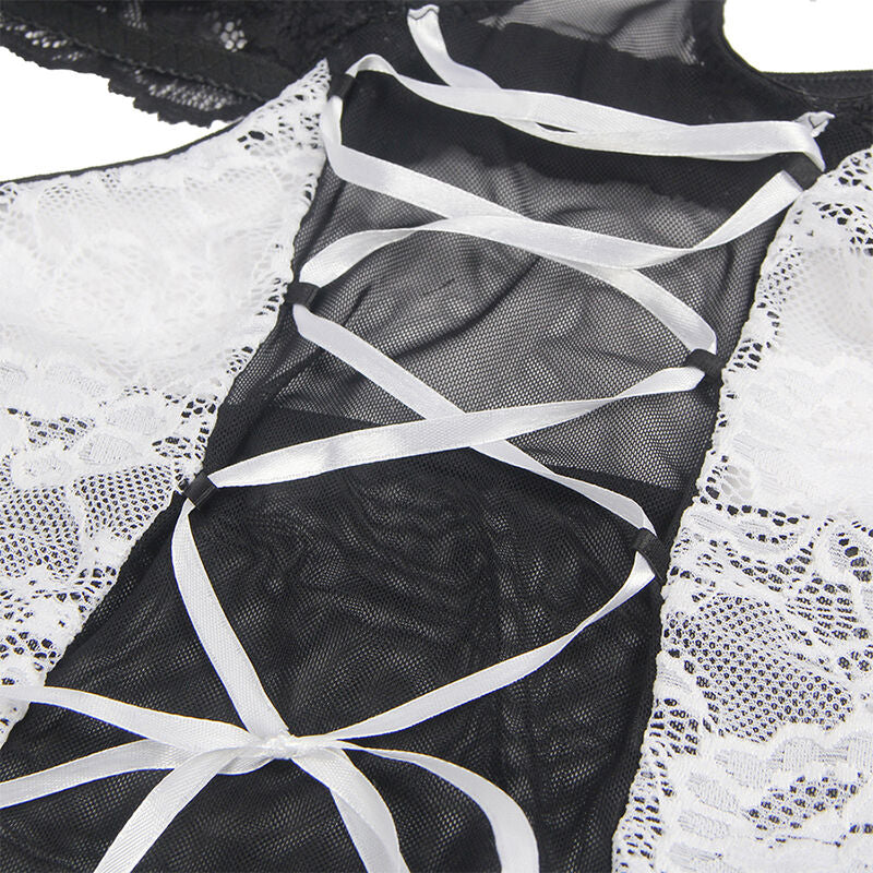 Body transparent sensuelle Subblime noir blanc — vue de dos 2