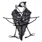 Costume de police sexy en dentelle avec chapeau — emballage produit