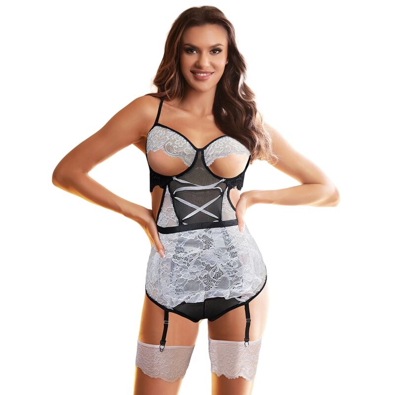 Body transparent sensuelle Subblime noir blanc — vue principale 2