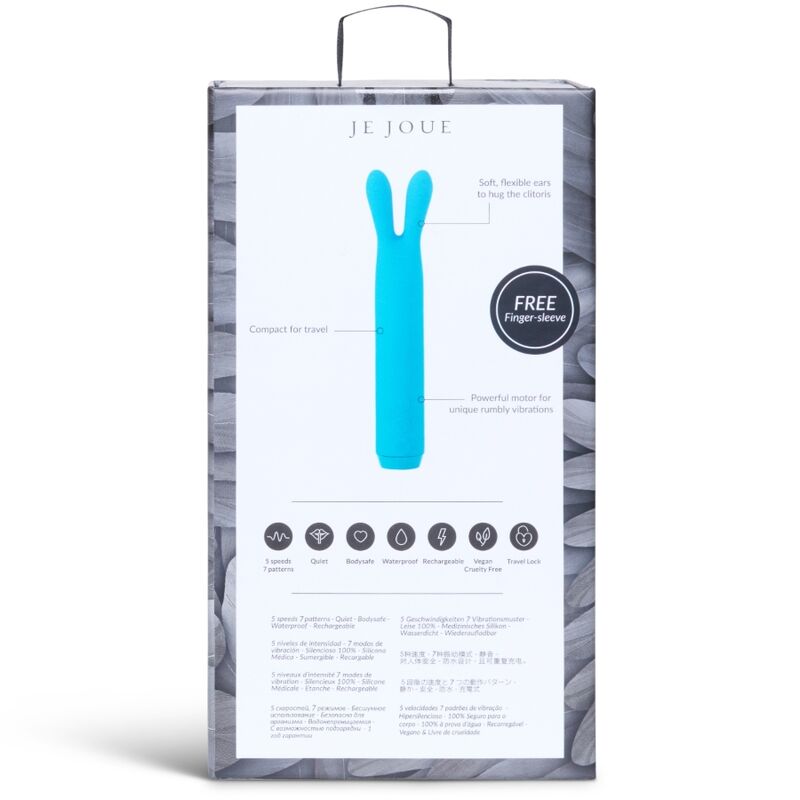 Stimulateur clitoridien Bullet Rabbit silicone teal — vue de dos
