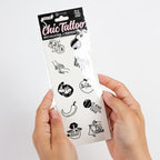 Lot de 10 tatouages temporaires Spicy — vue de dos