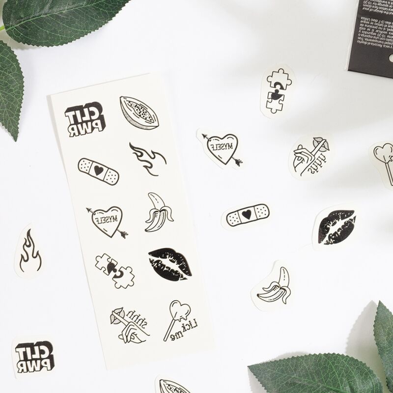 Lot de 10 tatouages temporaires Candy — détail produit