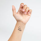 Lot de 10 tatouages temporaires Candy — vue de profil