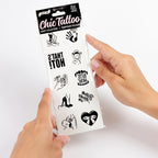 Lot de 10 tatouages temporaires coquins — vue de dos