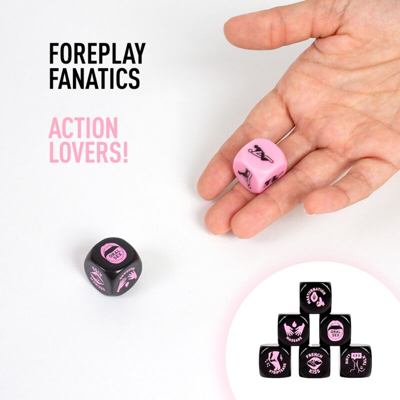 Jeu 2 dés érotiques Secretplay positions et actions — vue de dos
