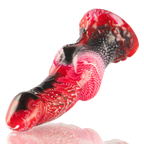 Gode fantasy en silicone Helios avec testicules — vue de dos