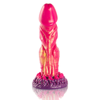Gode cerberus fantasy en silicone flammé — emballage produit
