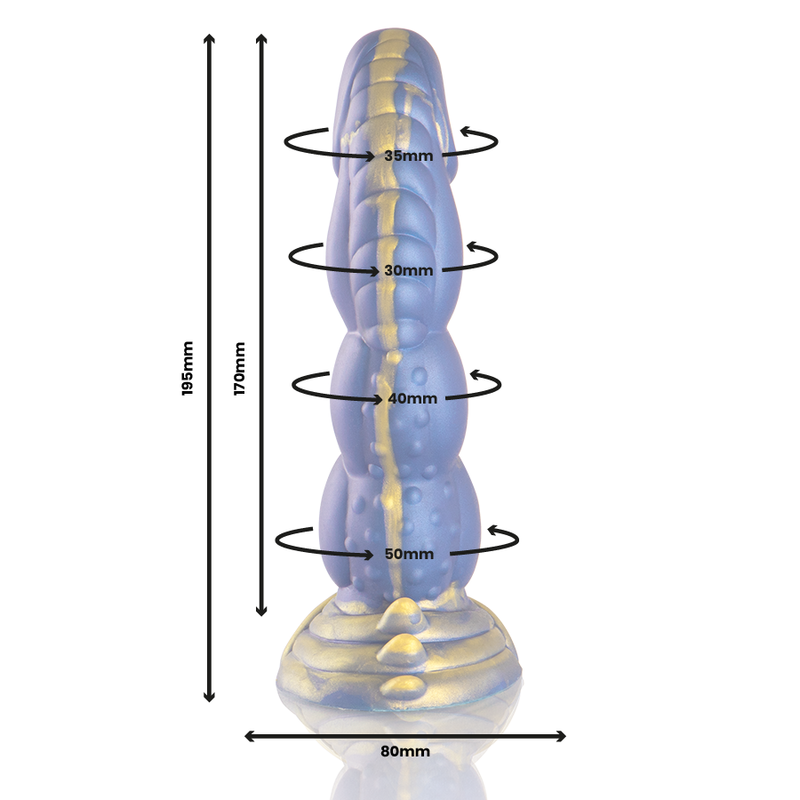Gode poseidon fantasy en silicone des mers — vue de profil