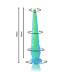 Gode tentacule fluorescent fin en silicone fantasy — vue de profil