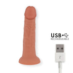 Gode vibrant connecté silicone Bogotá 9 modes — finition matière
