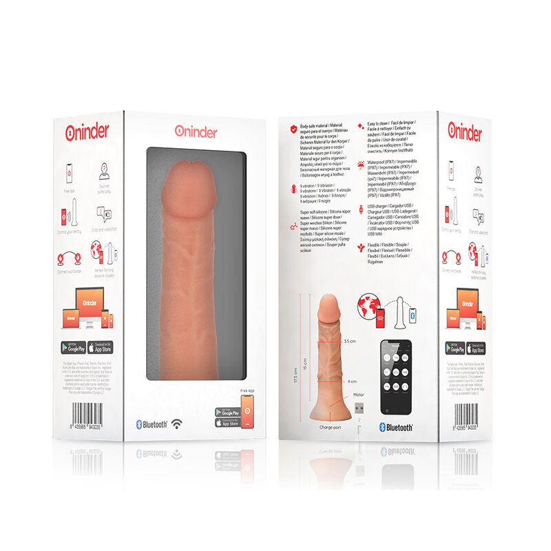 Gode vibrant connecté silicone Bogotá 9 modes — emballage produit