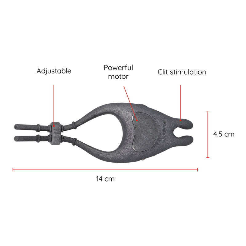 Anneau vibrateur réglable Pampa avec stimulateur clitoridien — vue de dos