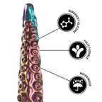Gode tentacule fluorescent fin en silicone fantasy — vue de dos 3