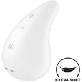satisfyer vibrateur dew drop lay on blanc