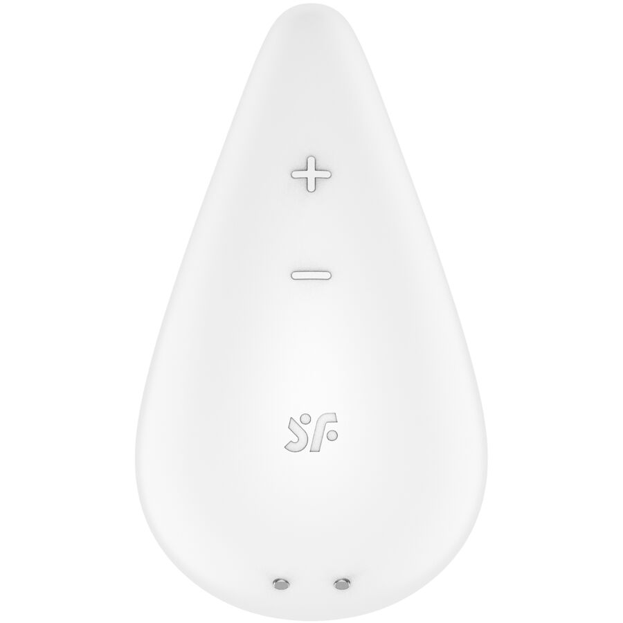 satisfyer vibrateur dew drop lay on blanc