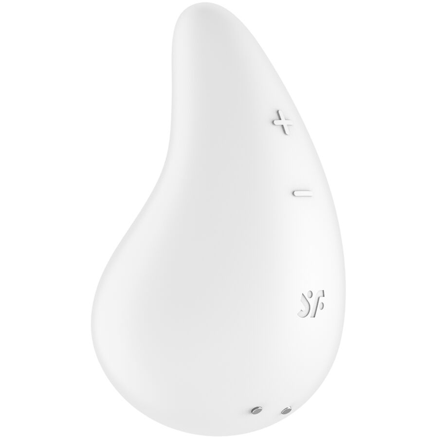 satisfyer vibrateur dew drop lay on blanc