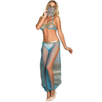 Ensemble lingerie 2 pièces bralette à paillettes dorées — vue principale