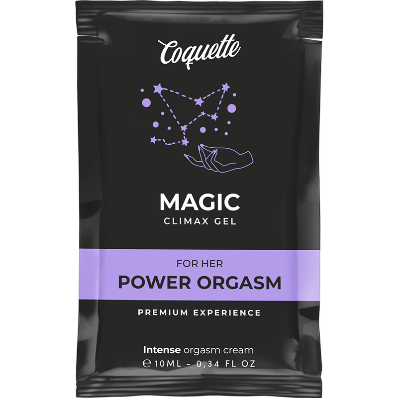 Sachet Coquette Magic Climax Gel Power Orgasm For Her, creme orgasmique du coffret Secret Room, cosmetique intime feminin de plaisir intense