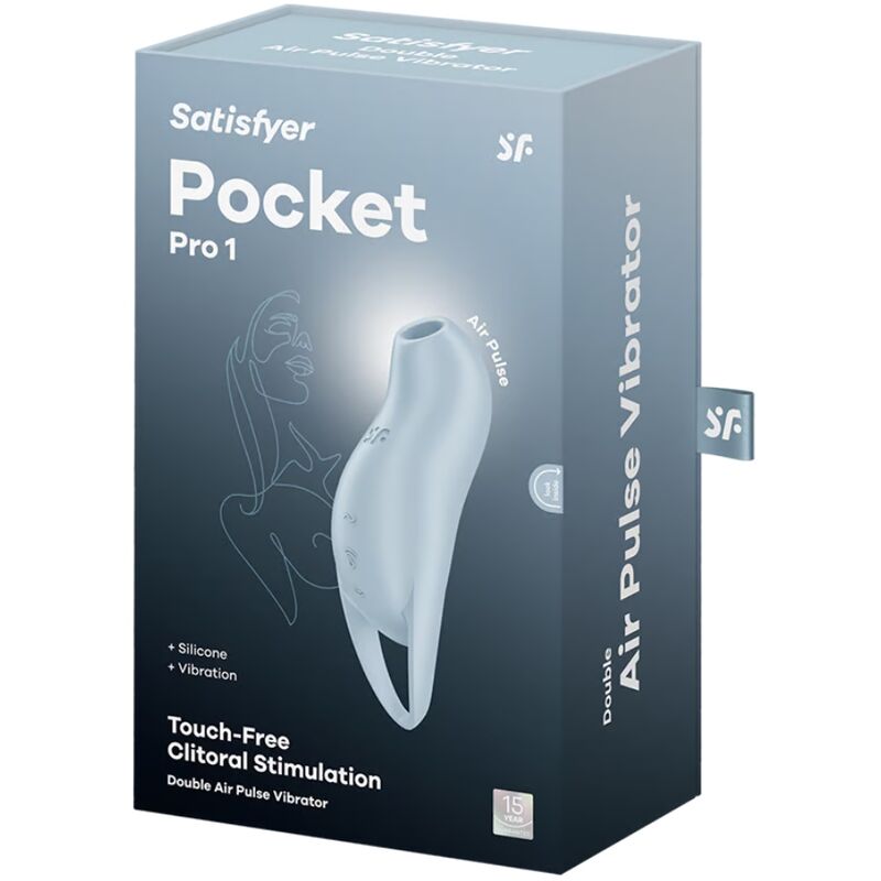 satisfyer pocket pro 1 stimulateur de clitoris bleu clair