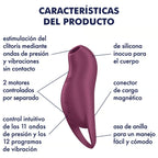 satisfyer pocket pro 1 stimulateur de clitoris grenat