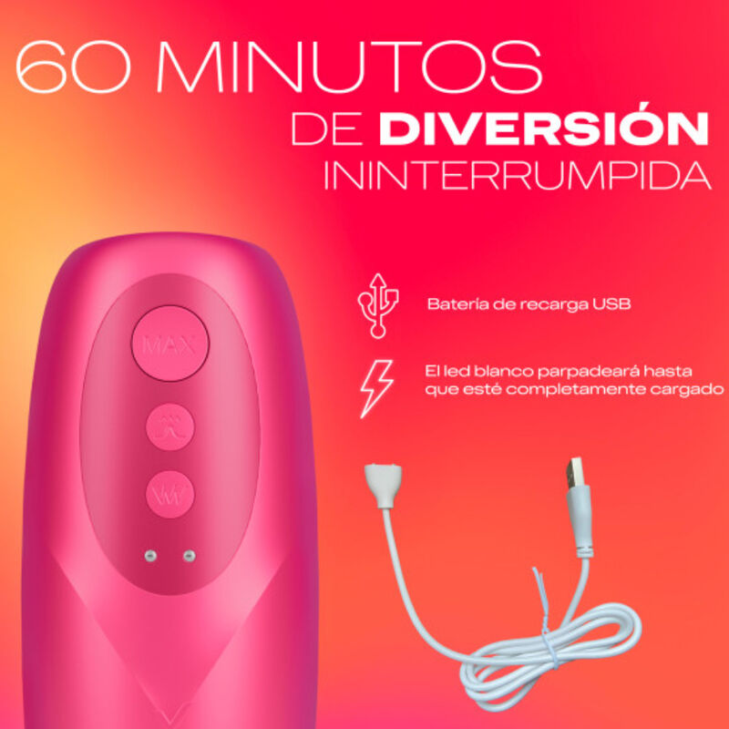 Masturbateur vibrant texturé Ride & Vibe — vue de dos