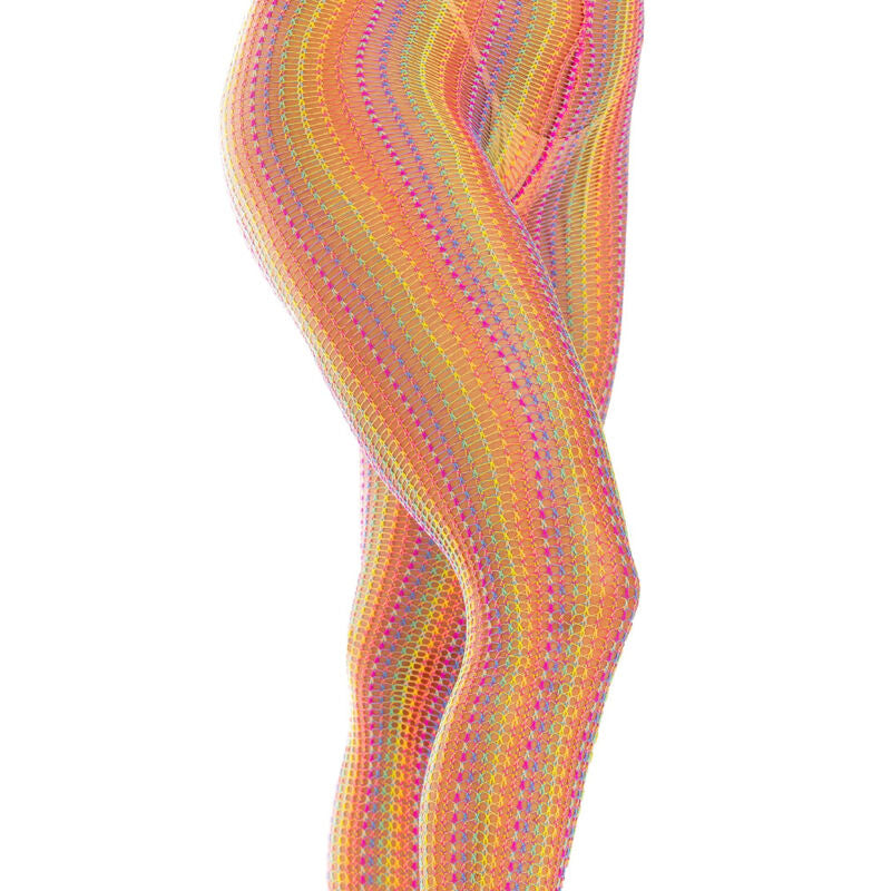 Collants résille au crochet arc-en-ciel — vue de dos