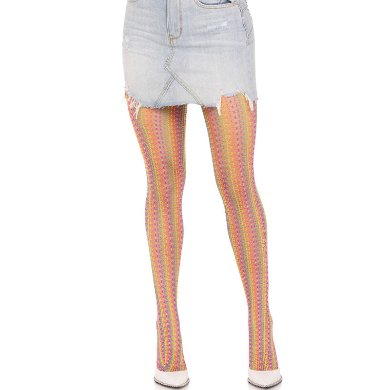 Collants résille au crochet arc-en-ciel — vue principale