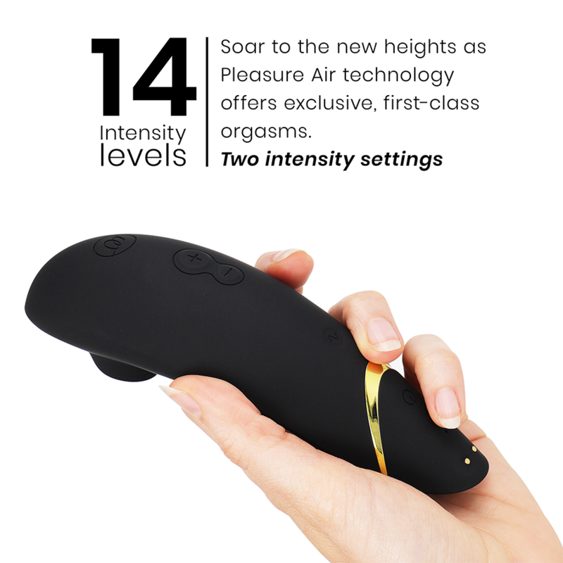 Stimulateur clitoridien Womanizer Premium 2 — détail texture surface