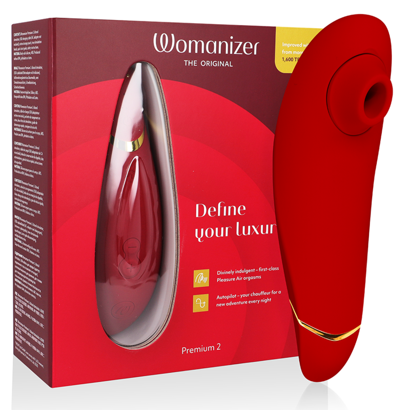 Stimulateur clitoridien Womanizer Premium 2 — comparatif dimensionnel