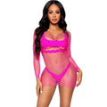 Robe lingerie en dentelle à manches longues — vue principale