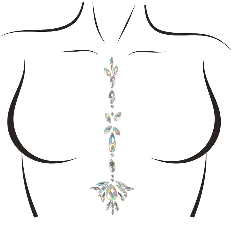 Bijou de corps adhésif strass irisés Jade — vue principale