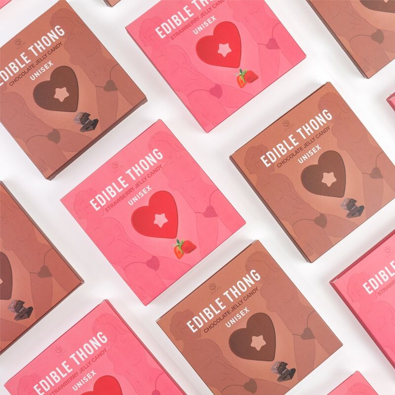 String comestible chocolat Secret Play — vue rapprochée