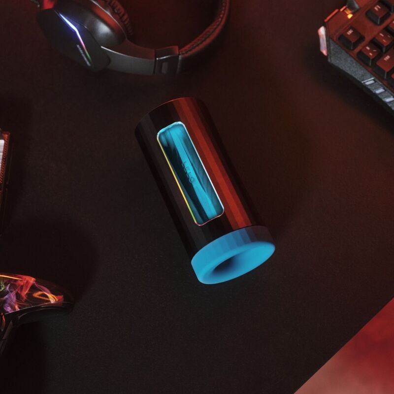 Masturbateur masculin connecté double moteur F1S V3 — vue de dos
