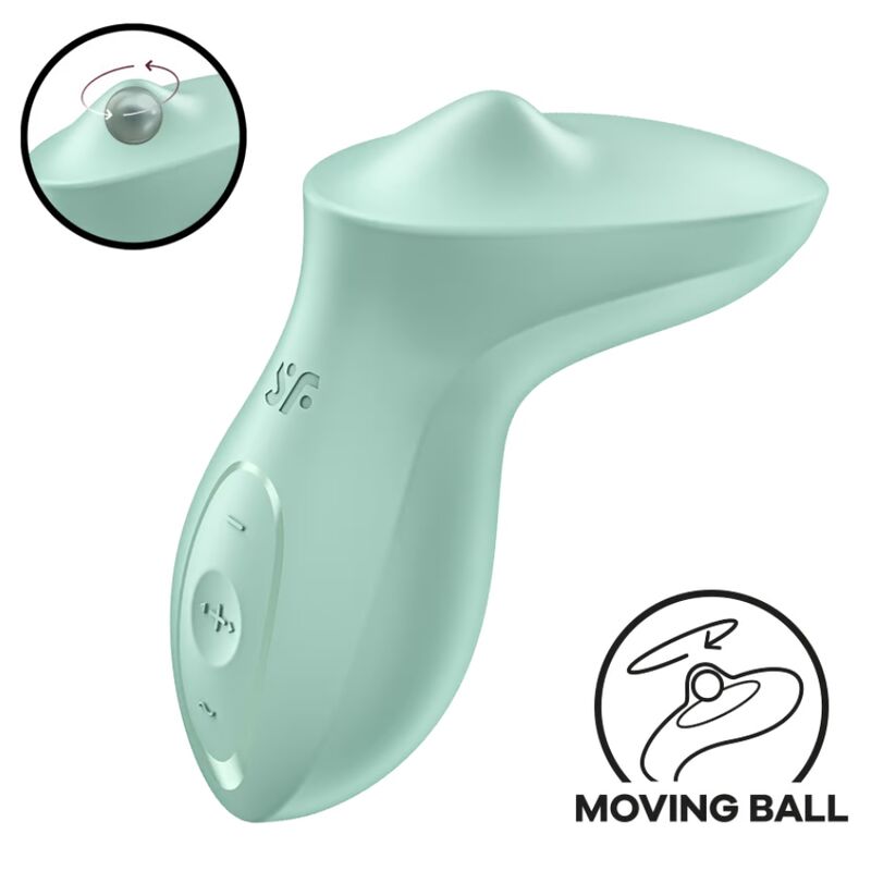 Vibromasseur clitoridien à poser avec bille roulante — détail produit