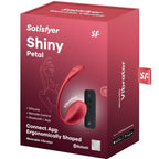 Boite rouge framboise du stimulateur Satisfyer avec mention application Bluetooth