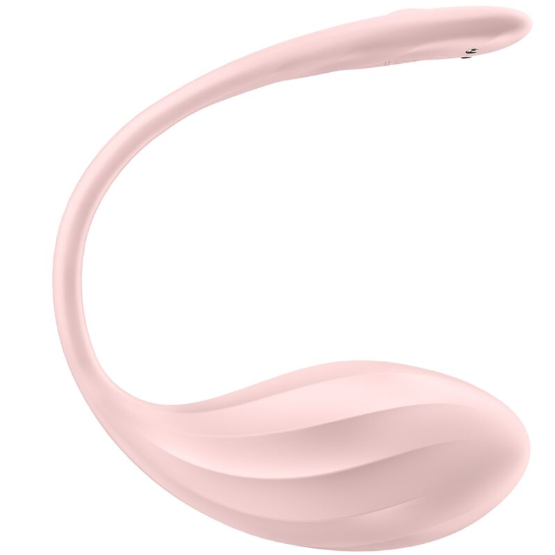 Stimulateur Satisfyer rose en boucle ouverte, silicone soyeux et tige souple pour le porter