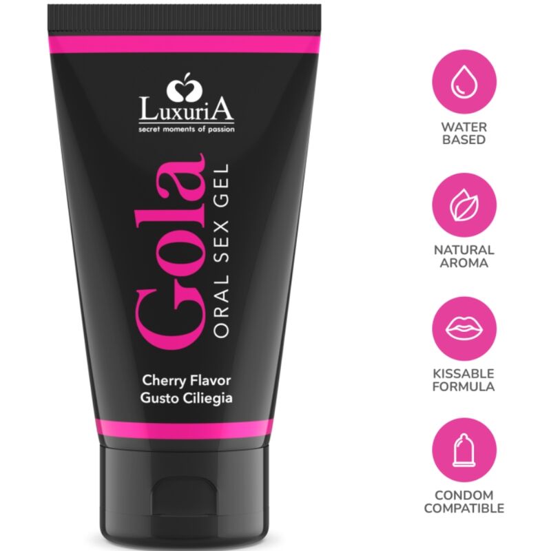 Gel gourmand pour le sexe oral saveur cerise 50 ml — vue de profil
