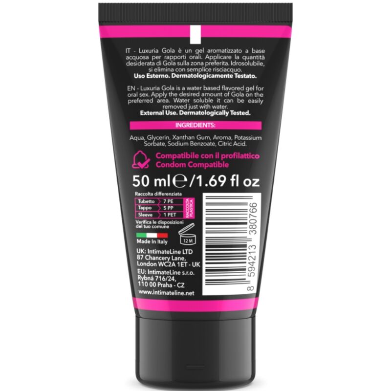 Gel gourmand pour le sexe oral saveur cerise 50 ml — détail produit